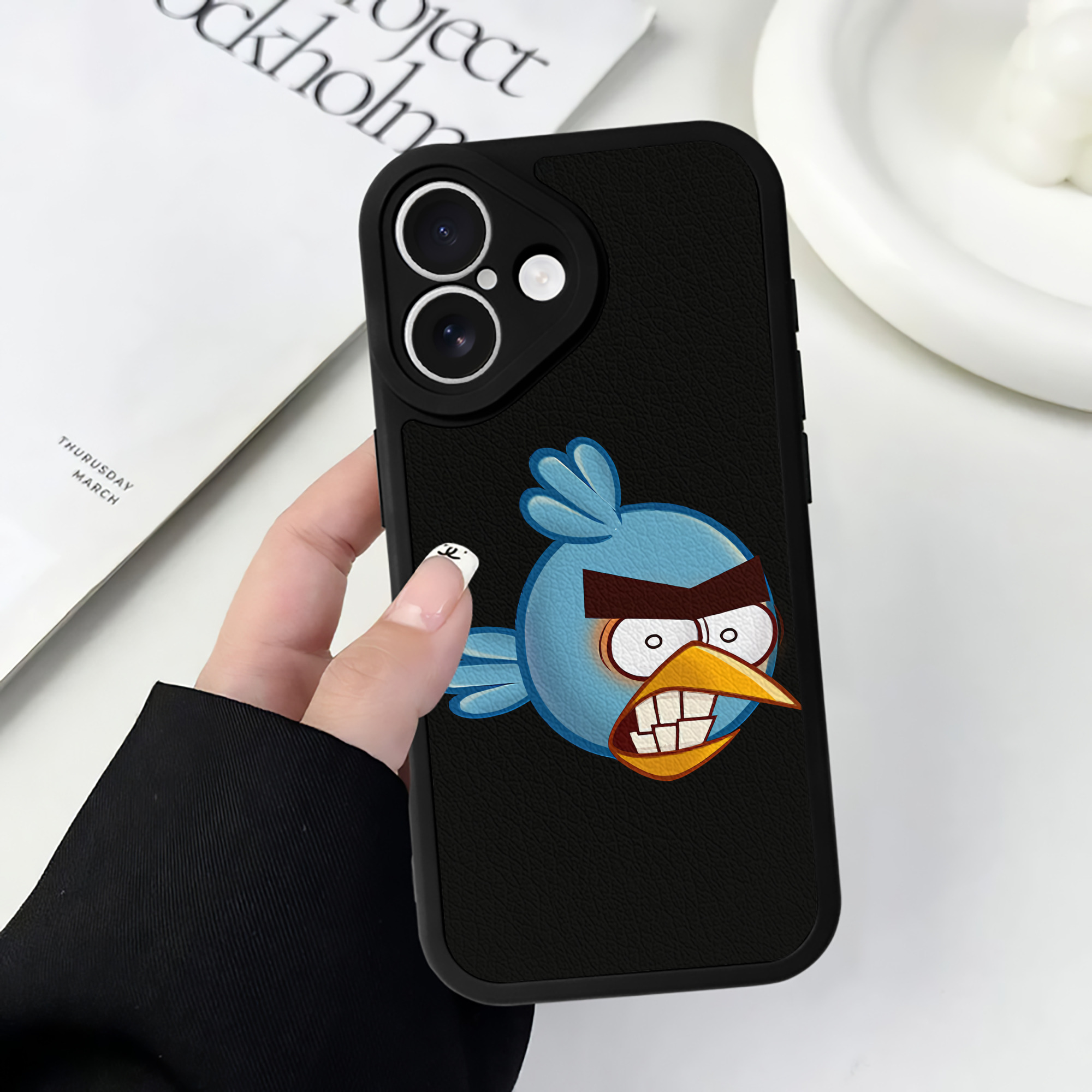 （画像用） Angry Birds アングリーバード 【iPhone 16シリーズ対応】シリコンスマホケース（レザー調） 材質：シリコン